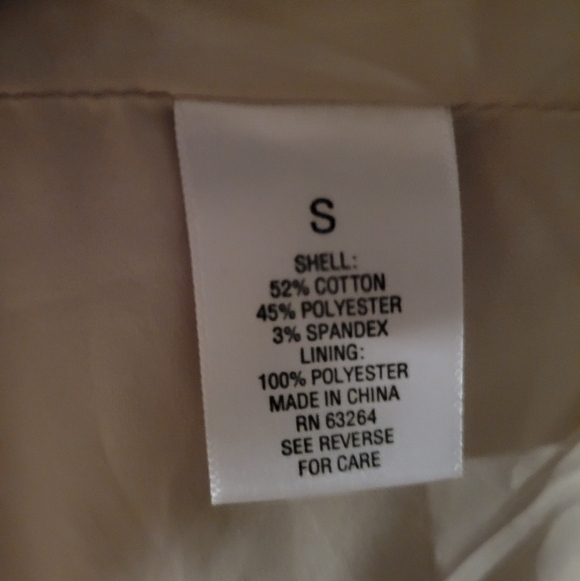 Roz & Ali Cream Jacket – Open-Front, Grommet Scalloped Hem, Size S - Picture 9 of 9